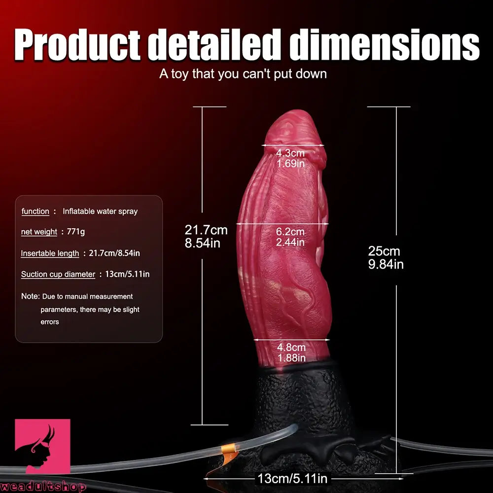 9.84in Cumming Knot Silicone Big Soft Dildo Penis Anal Dildo Sex Cock