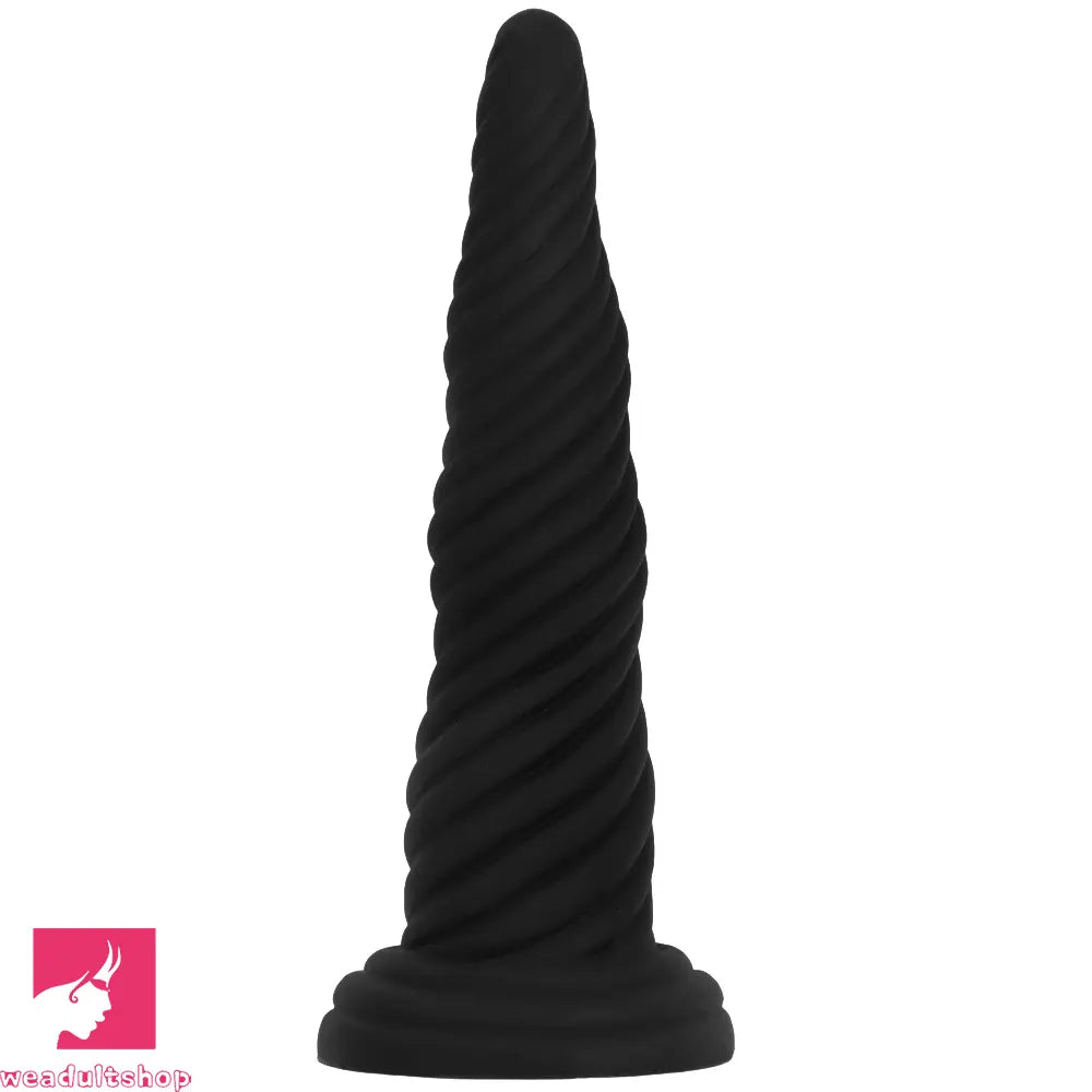 8.26in 10.43in 12in Silicone Thread Black Big Soft Dildo Anal Masturbator