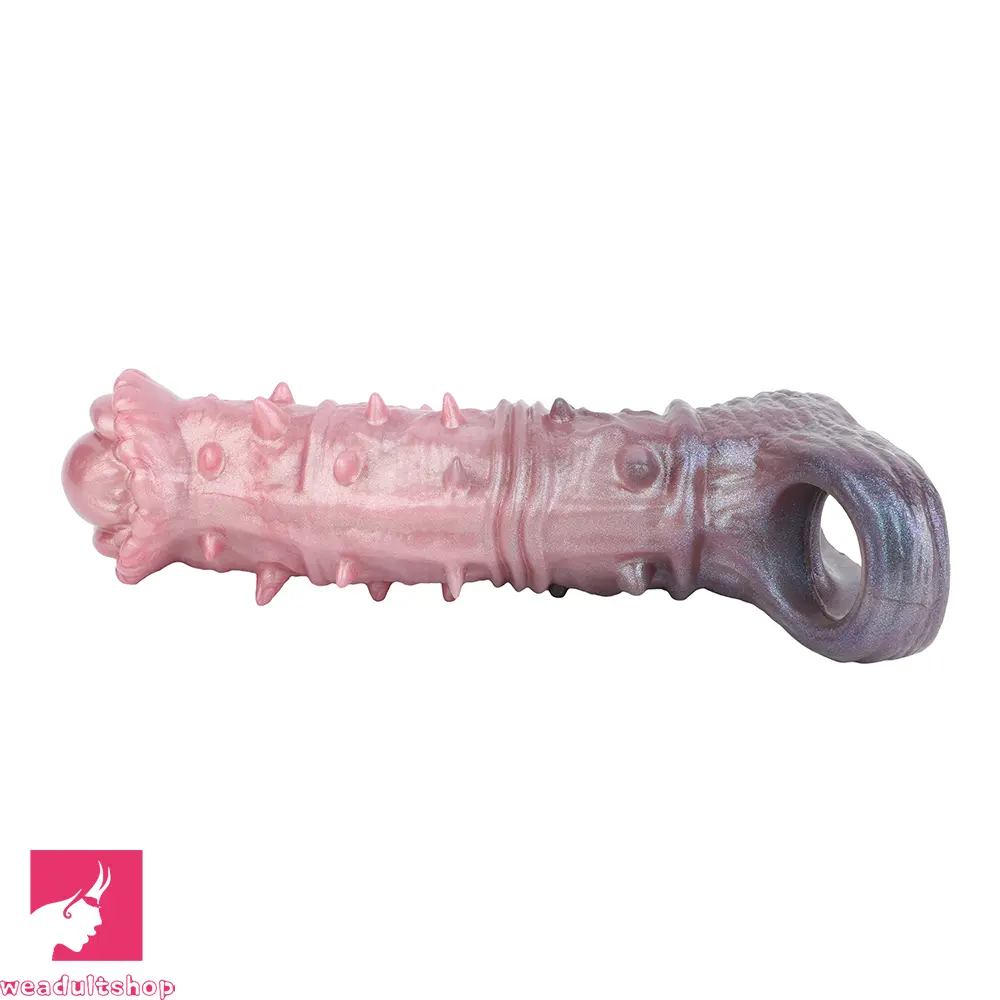 7.48in Spiked Horse Cock Sleeve Dildo Fantasy Penis Extender Cock