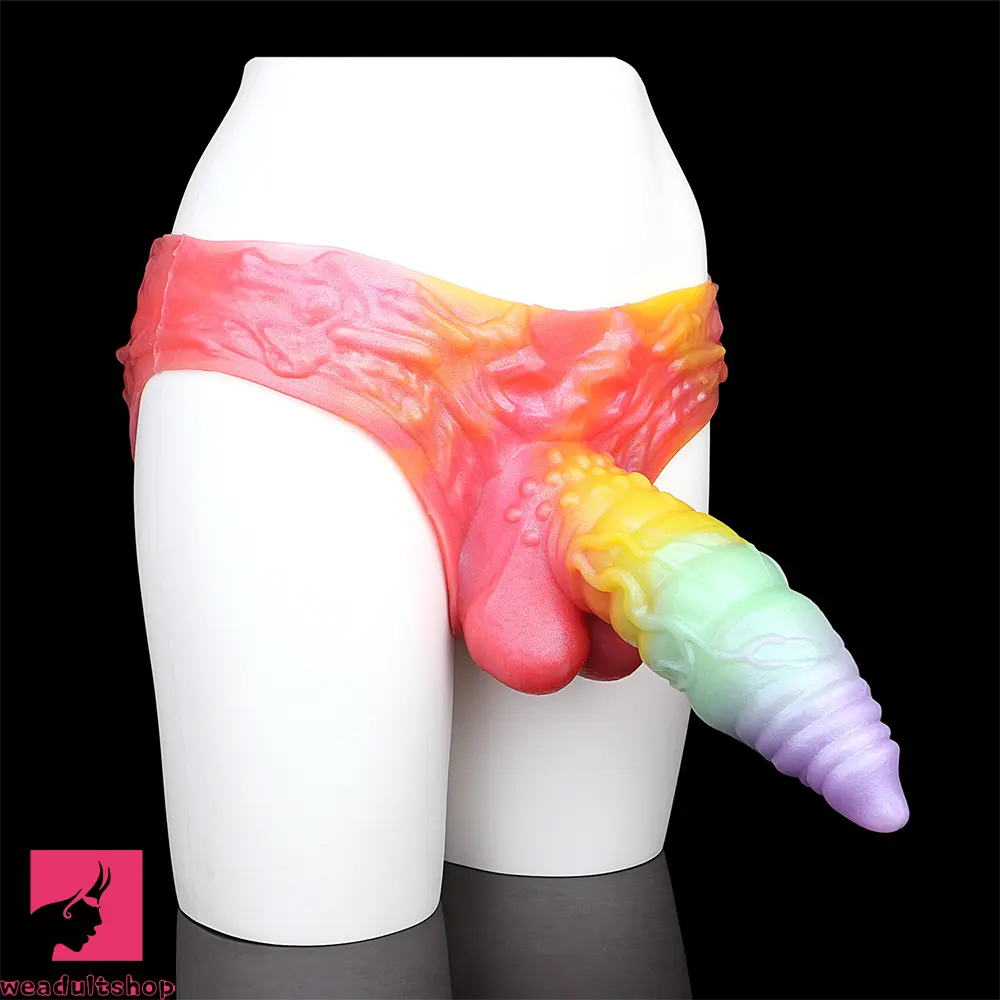 9.92in Sheath Strap on Dildo Silicone Monster Creature Cock Big Cock Dildo