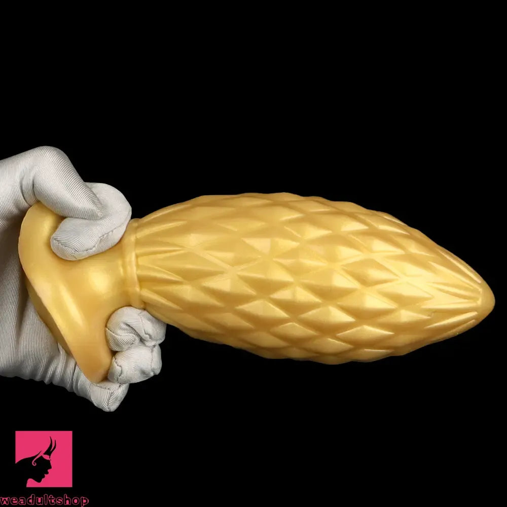 7.48in Gold Silicone Soft Butt Plug Dildo For Men And Women Sexual Cock