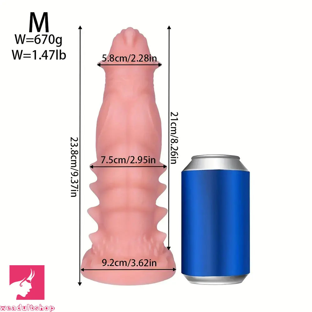 7.48in 9.37in 11.41in 13.38in Spiked Monster PVC Huge Dildo For Clit