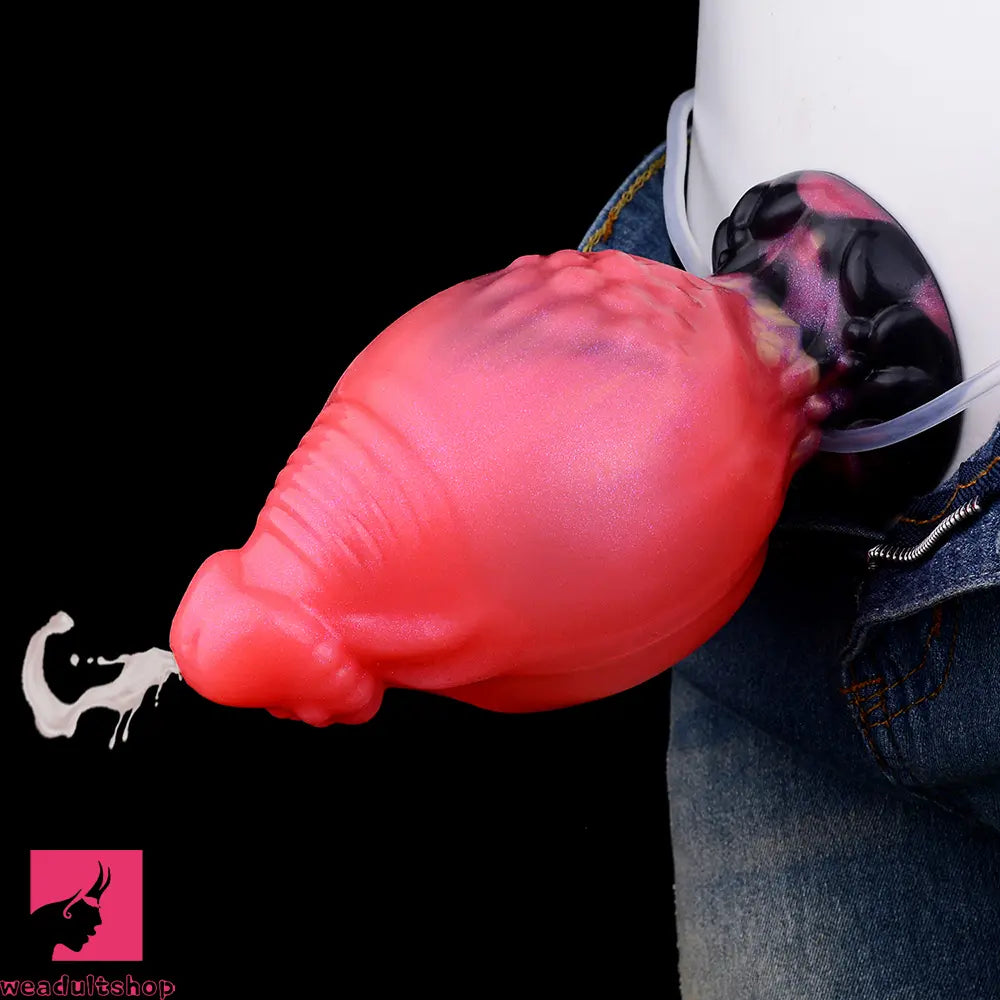 5.51in Fantasy Odd Silicone Soft Inflatable Spraying Water Dildo For Anus