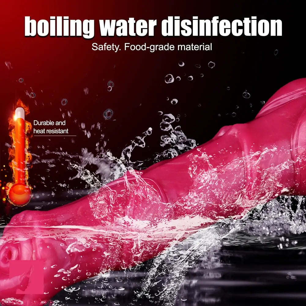 11.7in Fantasy Knotted Silicone Soft Big Ejaculating Horse Cock Dildo