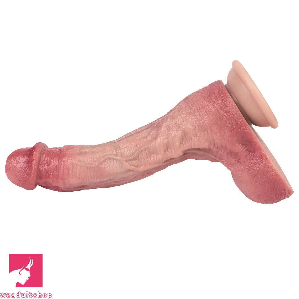 10.12in Double-layer Liquid Silicone Skin-like Soft Big Lifelike Cock Dildo