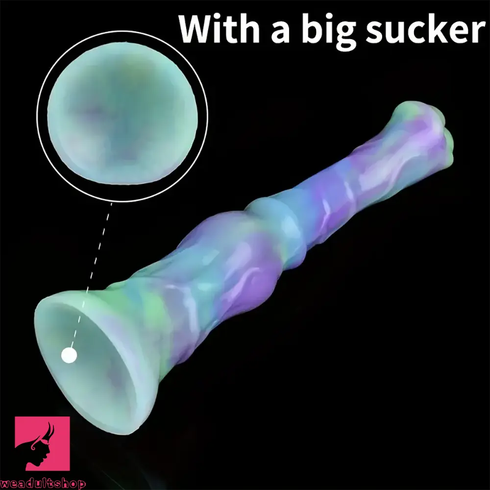 9.84in Colorful Soft Silicone Animal Horse Dildo For Men Women Toy