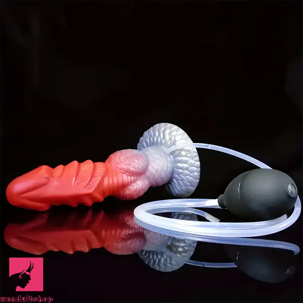 8.27in Spray Water Silicone Big Soft Squirting Fantasy Dragon Dildo