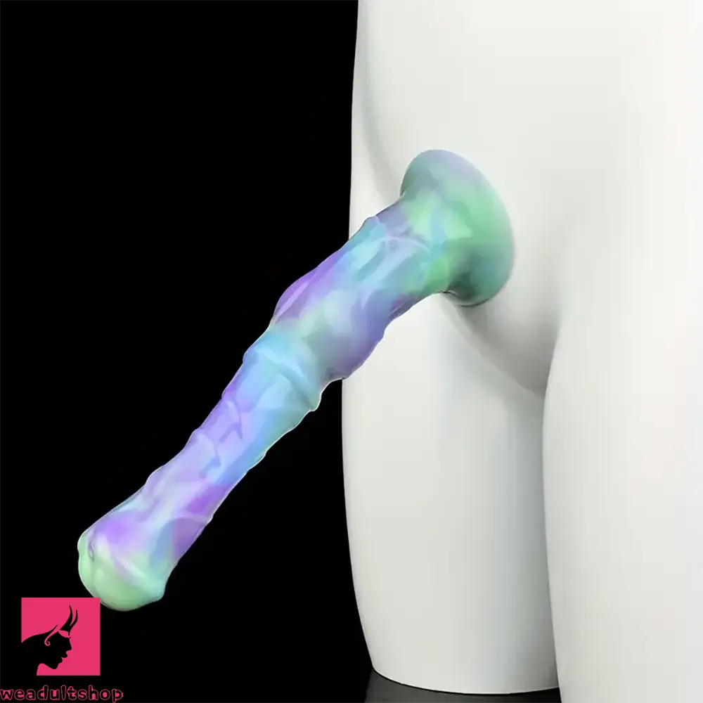 9.84in Colorful Soft Silicone Animal Horse Dildo For Men Women Toy