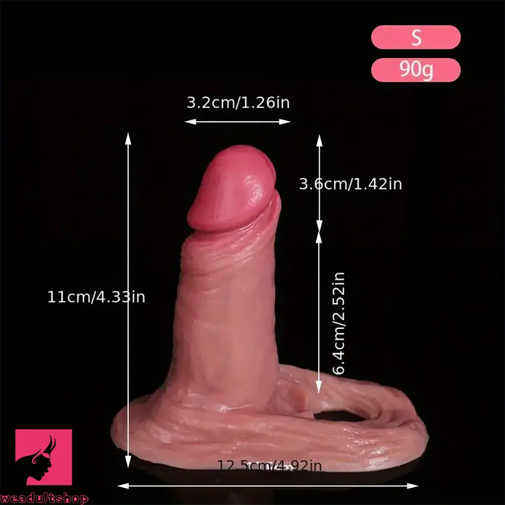 4.33in 5.31in 6.69in Soft Silicone Reusable Lifelike Real Sleeve Dildo