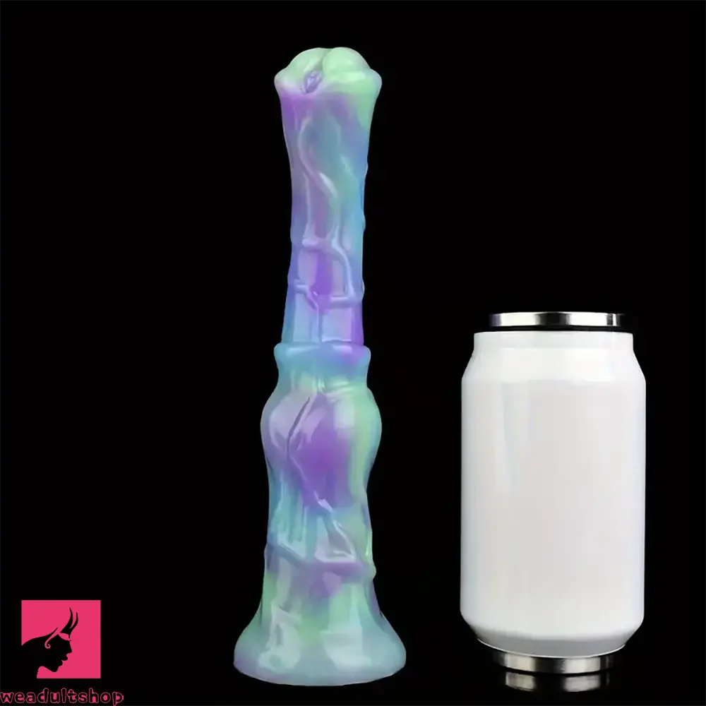 9.84in Colorful Soft Silicone Animal Horse Dildo For Men Women Toy