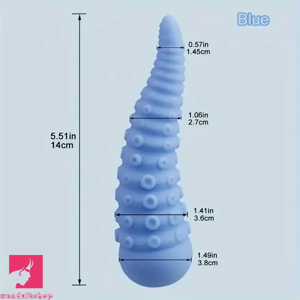 5.51in Portable Small Octopus Tentacle Soft Silicone G-Spot Dildo