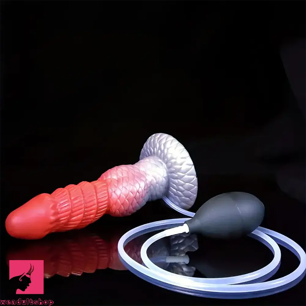 8.27in Spray Water Silicone Big Soft Squirting Fantasy Dragon Dildo