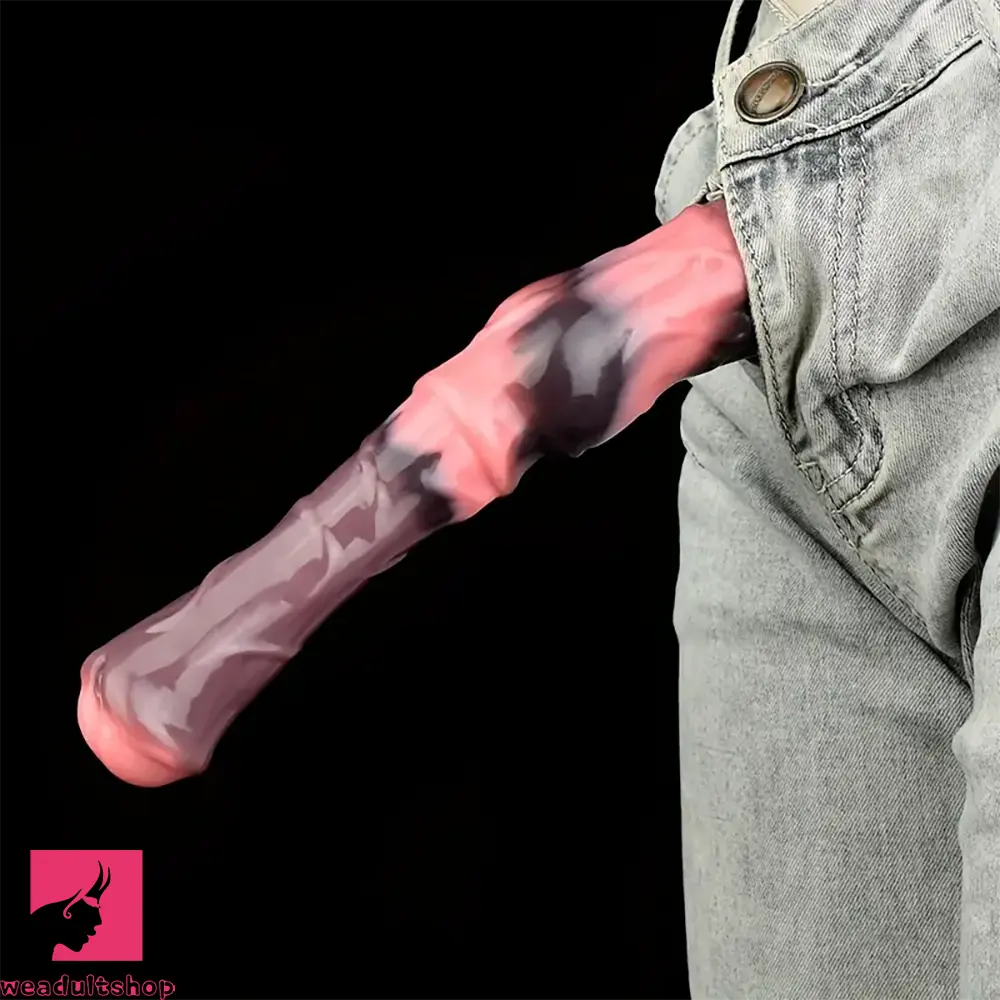 9.84in Colorful Soft Silicone Animal Horse Dildo For Men Women Toy