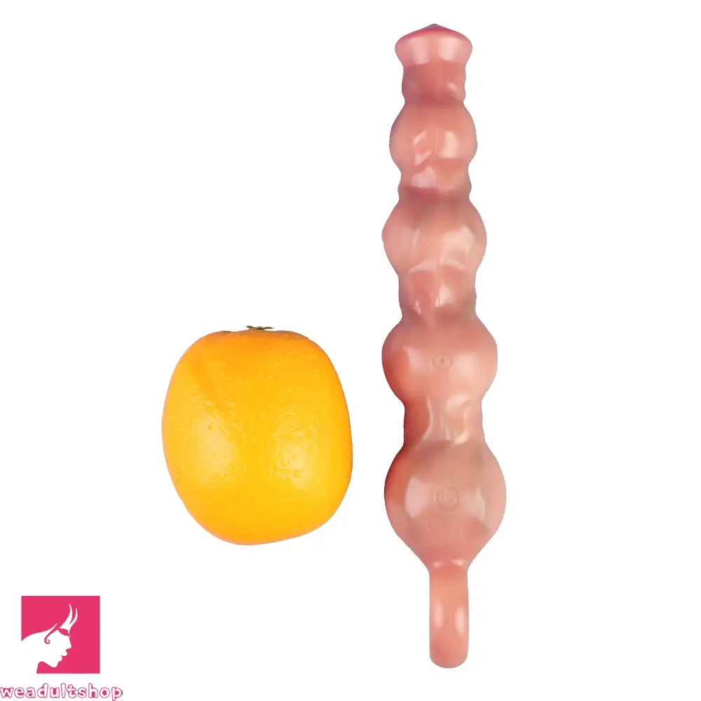 10.5in Big Vibrating Silicone Pulling Beads G Spot Horse Dildo With 3 Motors