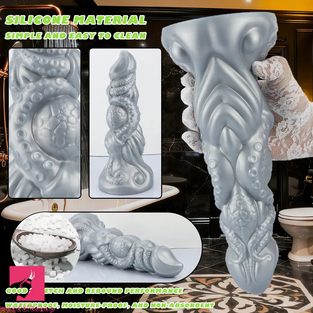 6.69in 9.05in 11.02in Dragon Tentacle Monster Silicone Butt Plug Solo Dildo