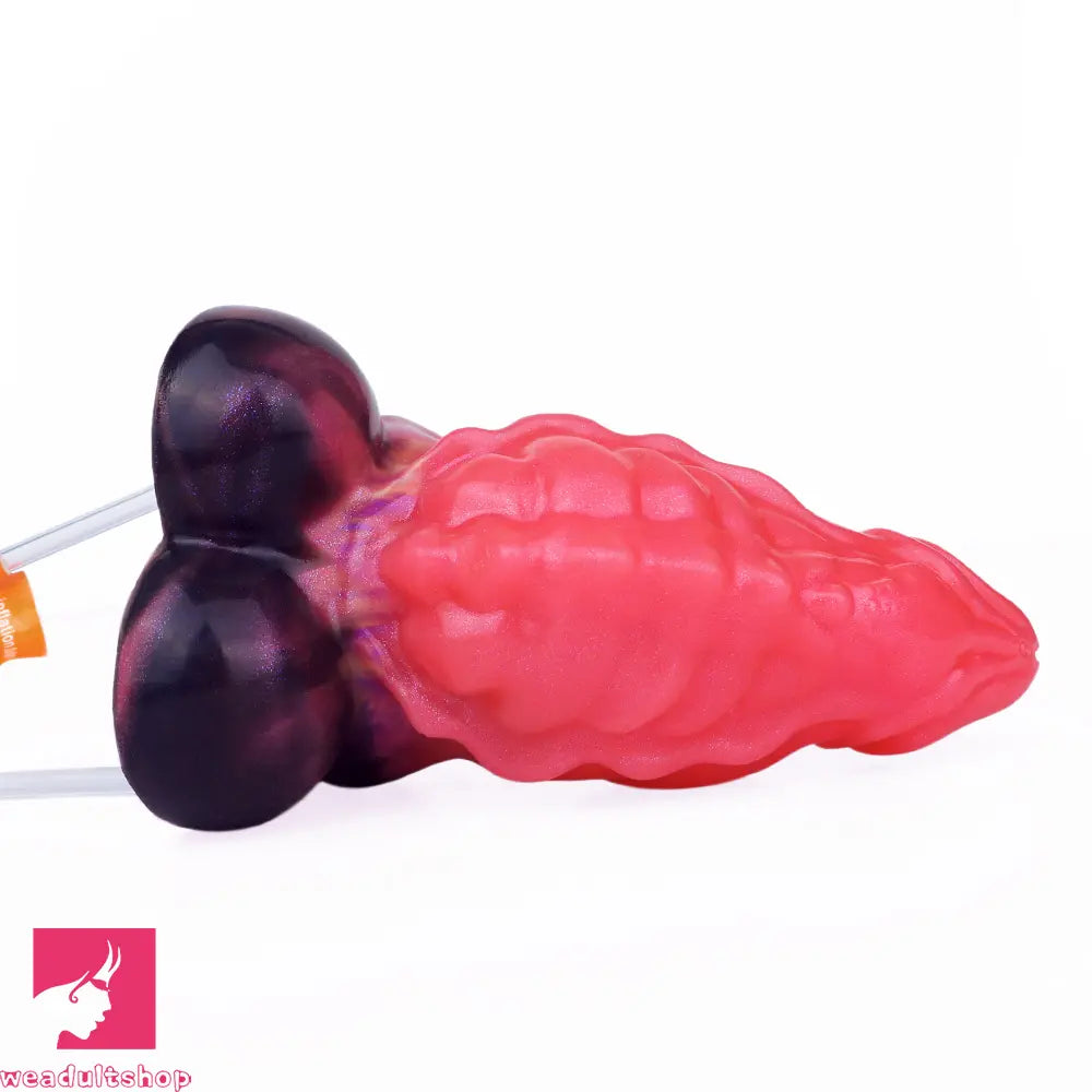 5.12in Fantasy Odd Silicone Soft Inflatable Spraying Water Dildo For Clit