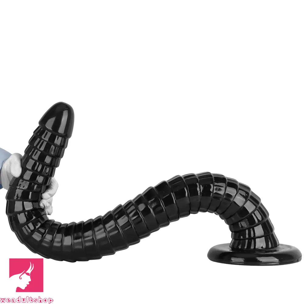 31.5in Black PVC Huge Long Masturbator For Women Gay Dildo Cock Toy