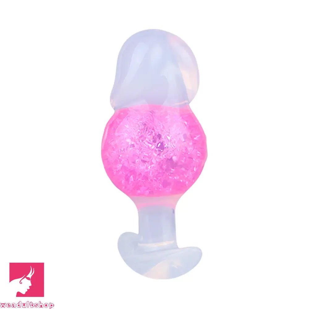 4.96in Luminous Silicone Anal Beads Dildo Anal Sex Toy For Adult Cock