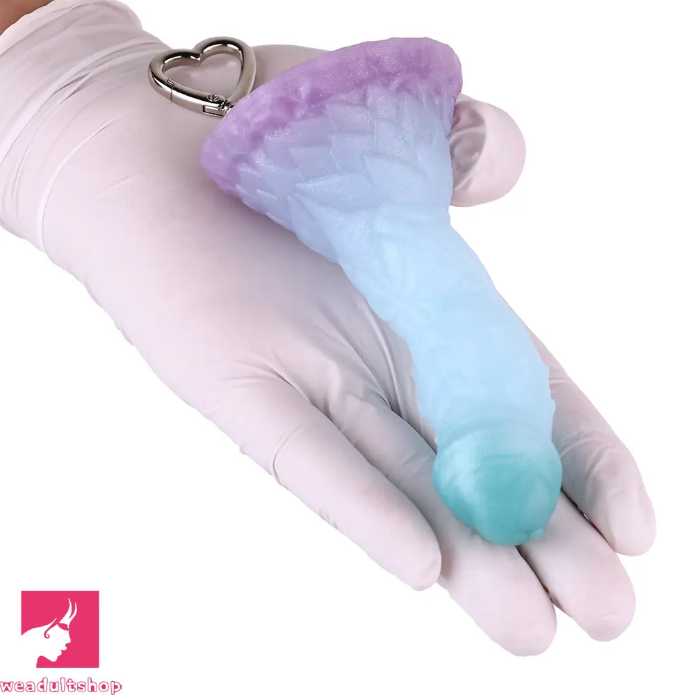 4.68in 5.9in 7.16in 8.26in Spiked Monster Silicone Odd Dildo With Key Chain