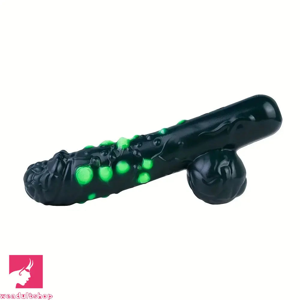 8.46in Liquid Silicone Soft Fantasy Spiked Handle Dildo Handy Masturbator