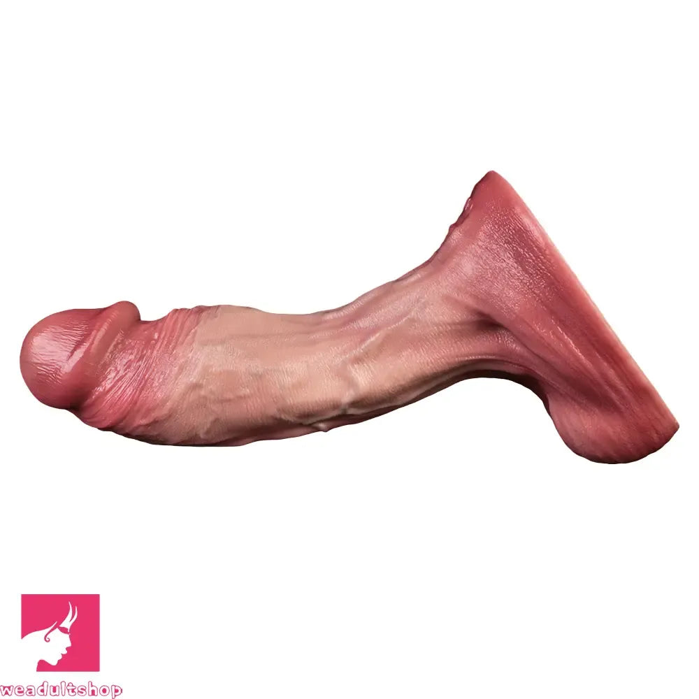 8.86in Double-layer Liquid Silicone Skin-like Soft Dildo Adult Toy Women