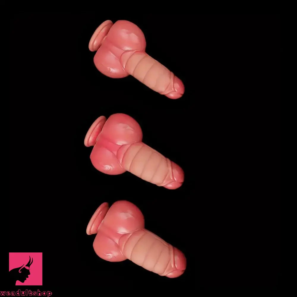7.48in Thick Short Phallic Silicone Soft Real Dildo With Useful Suction Cup