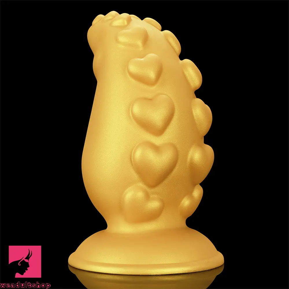 5.31in 6.88in 8.46in 10.62in Heart Anal Plug Dildo Prostate Massage Butt Toy