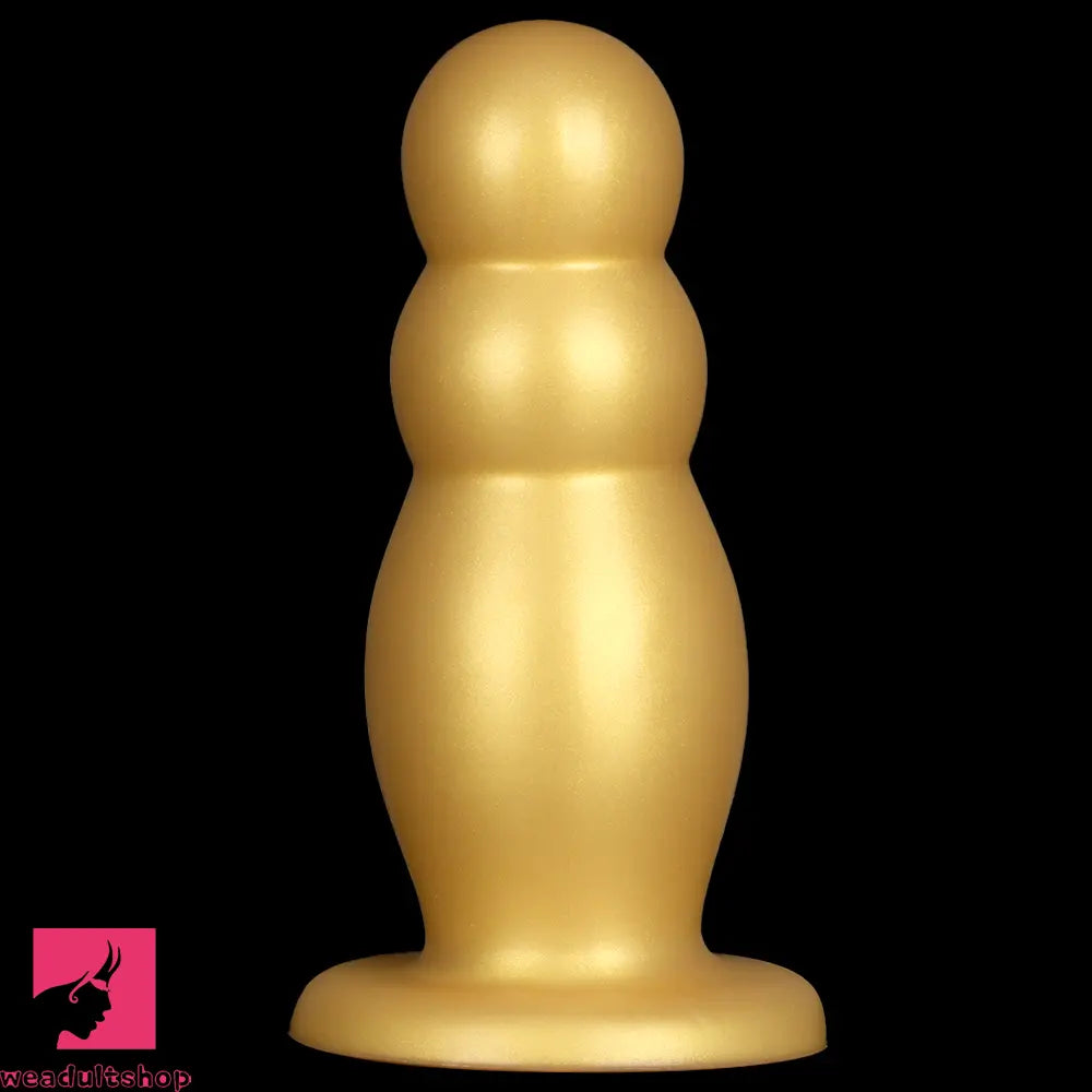 6.7in 10.23in Golden Silicone Extra Large Thick Butt Plug Dildo Butt Beads