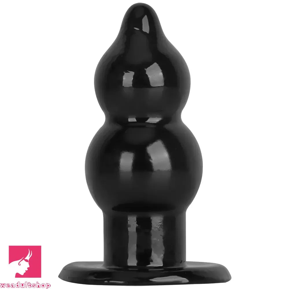 5.11in 9.05in Black Fantasy PVC Big Thick Butt Plug Dildo Cock Stimulator