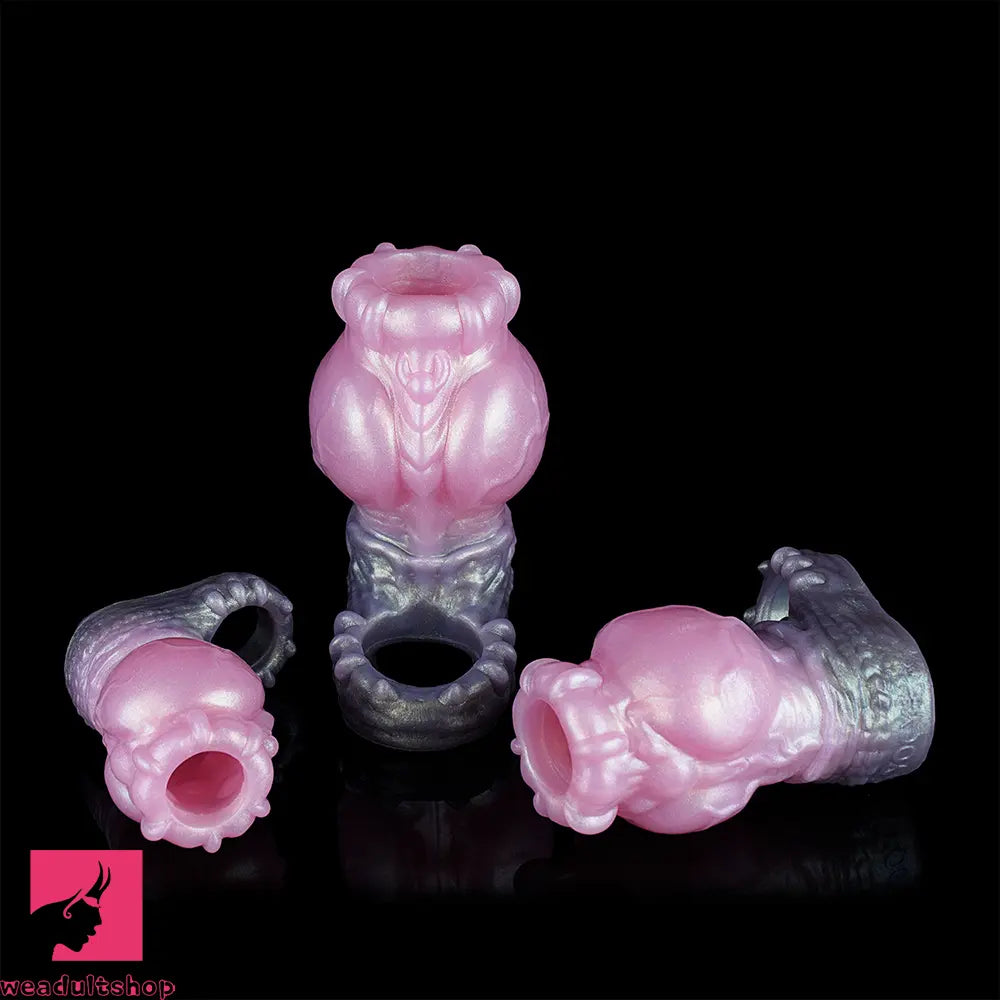 4.17in 4.84in 5.62in Monster Knot Cock Sleeve Dildo Hollow Male Penis