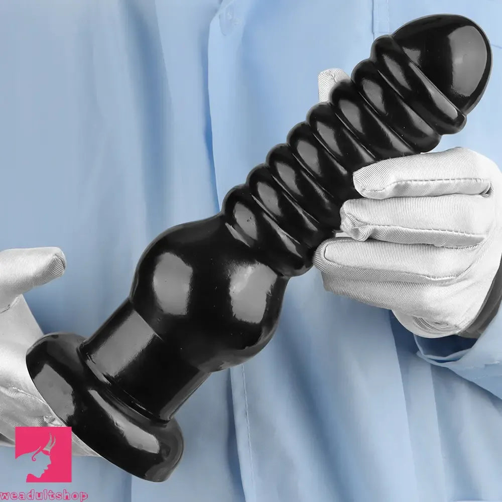 9.64in Knot Big Black Butt Plug PVC Dildo Suction Cup Knotting Cock Dildo