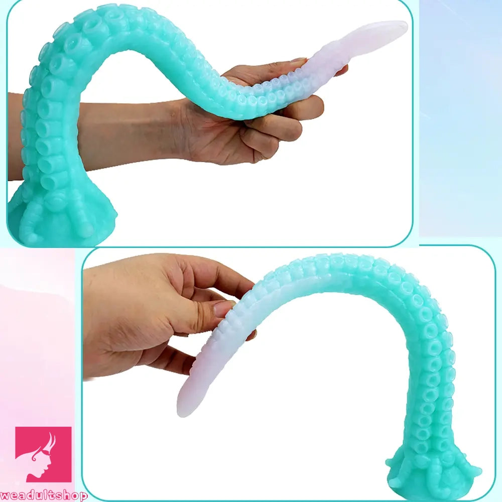 15.1in 17.3in Luminous Silicone Soft Long Big Tentacle Octopus Penis Dildo