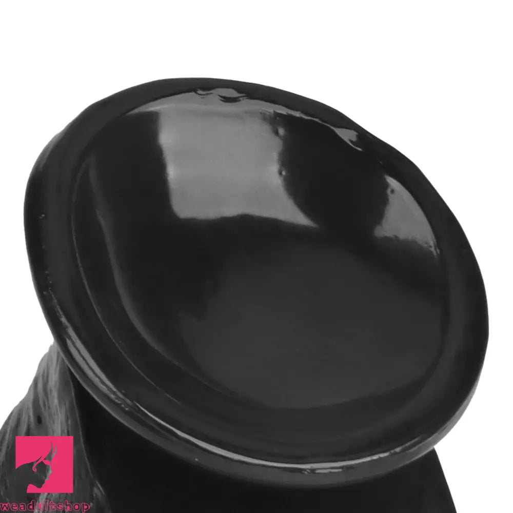 12.2in Big Black PVC Cock Dildo Suction Cup Hand-Free Play Gay Sex Toy