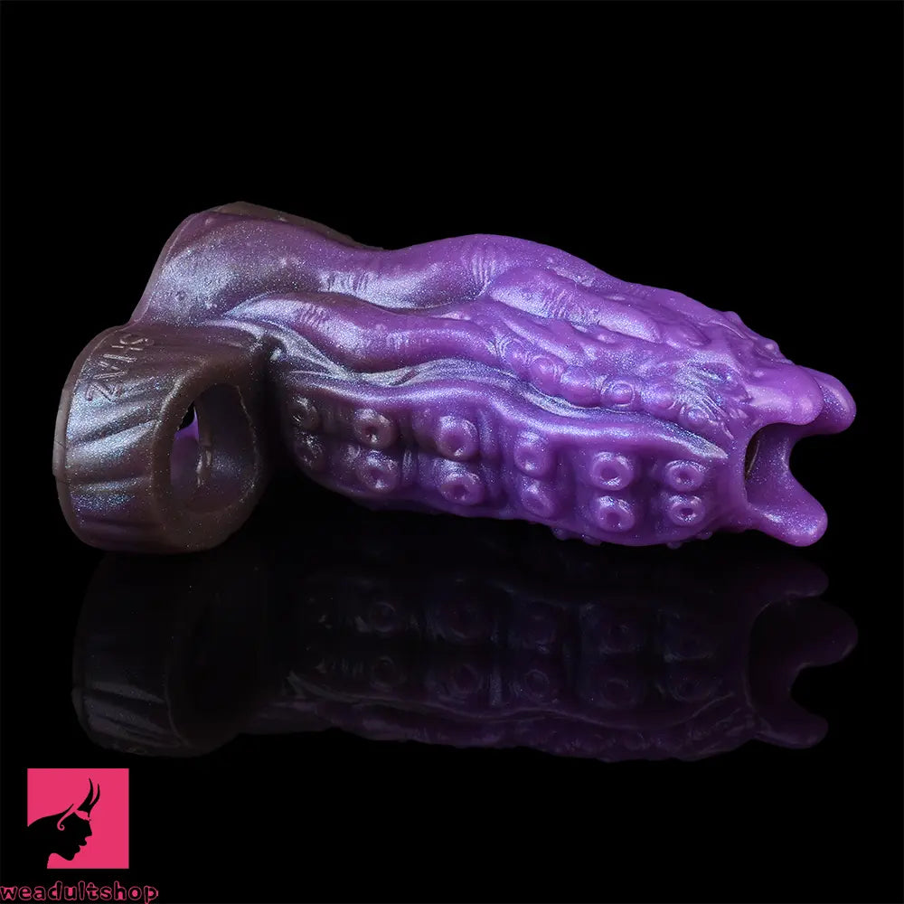 5.19in Dragon Tentacle Spiked Cock Creature Fantasy Hollow Dildo Sleeve