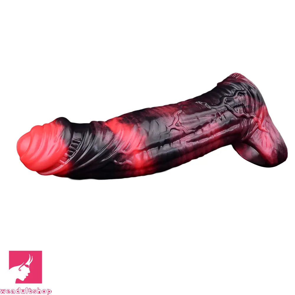 5.98in 7.09in Silicone Cock Sleeve Soft Vibrating Uncut Hollow Dildo For Clit