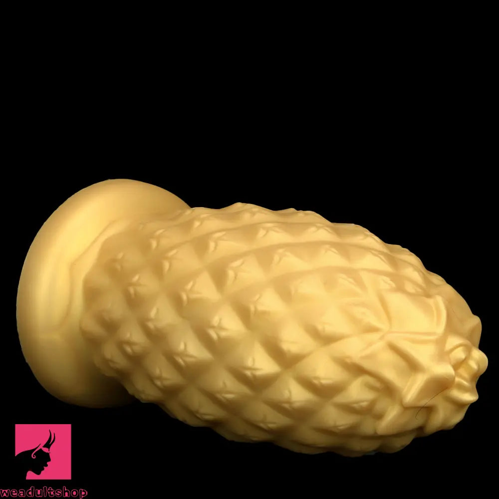 8.26in 10.03in 11.81in Gold Silicone Pineapple Giant Cock Anal Plug Dildo