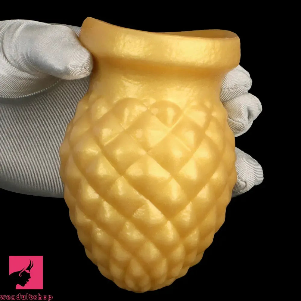 2.95in 4.52in Newbie Gold Silicone Soft Suction Cup Mini Anal Plug Dildo