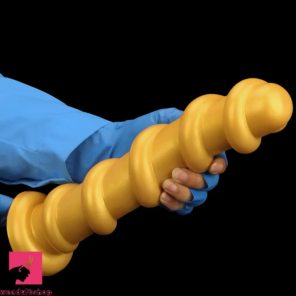 13.18in Gold Silicone Extra-long Thread Huge Dildo For Anal Pleasure