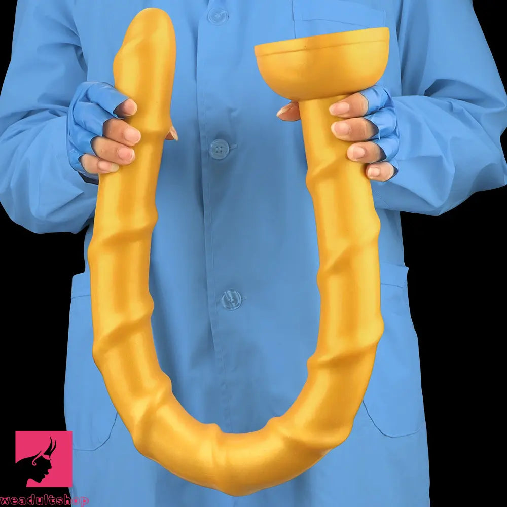 33.46in Golden Silicone Super Long Huge Dildo Couples Pleasure Solo