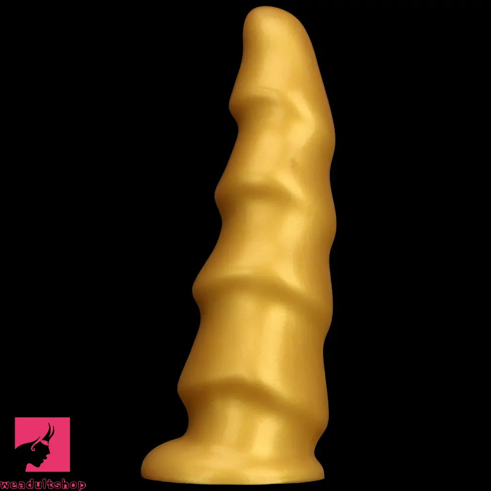 6.49in 8.26in 10.03in Golden Silicone Fantasy Dildo For Couples Unisex