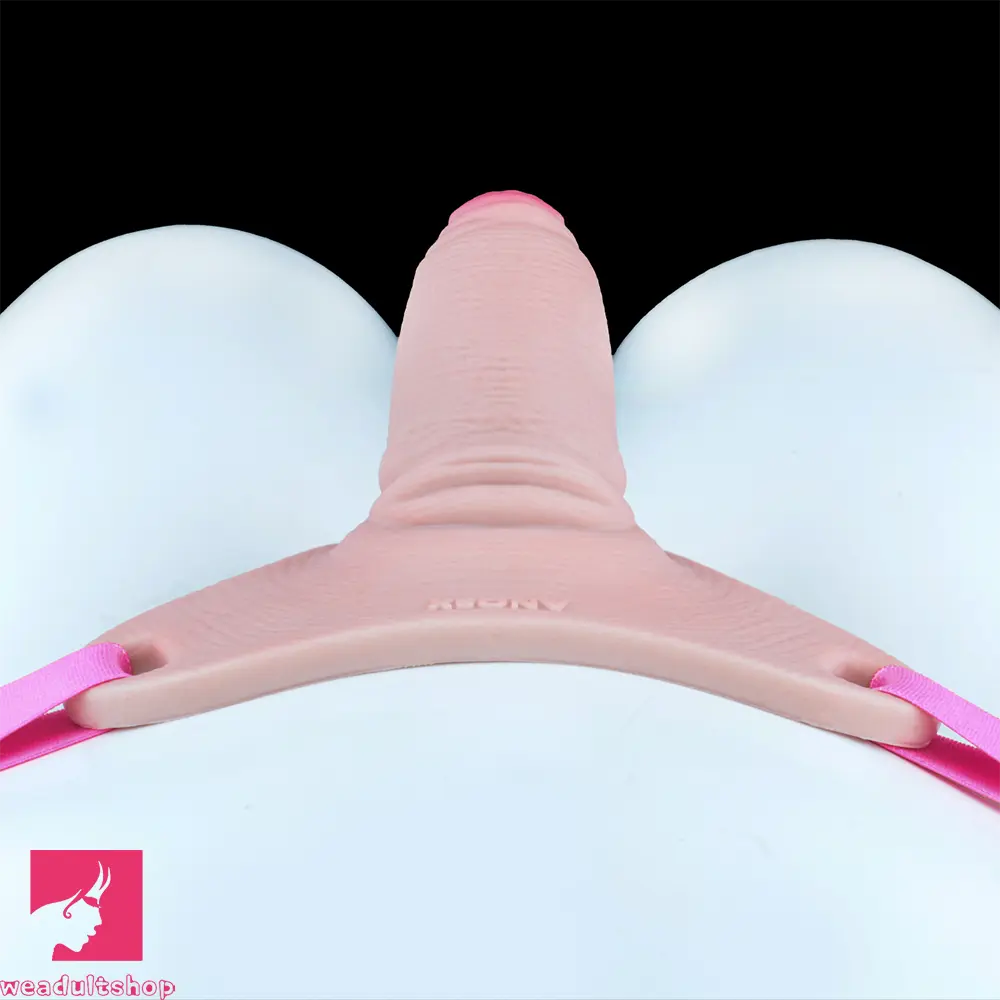 3.54in Strap on Chastity Dildo Wearable Realistic Cock Cage For Men Dilator