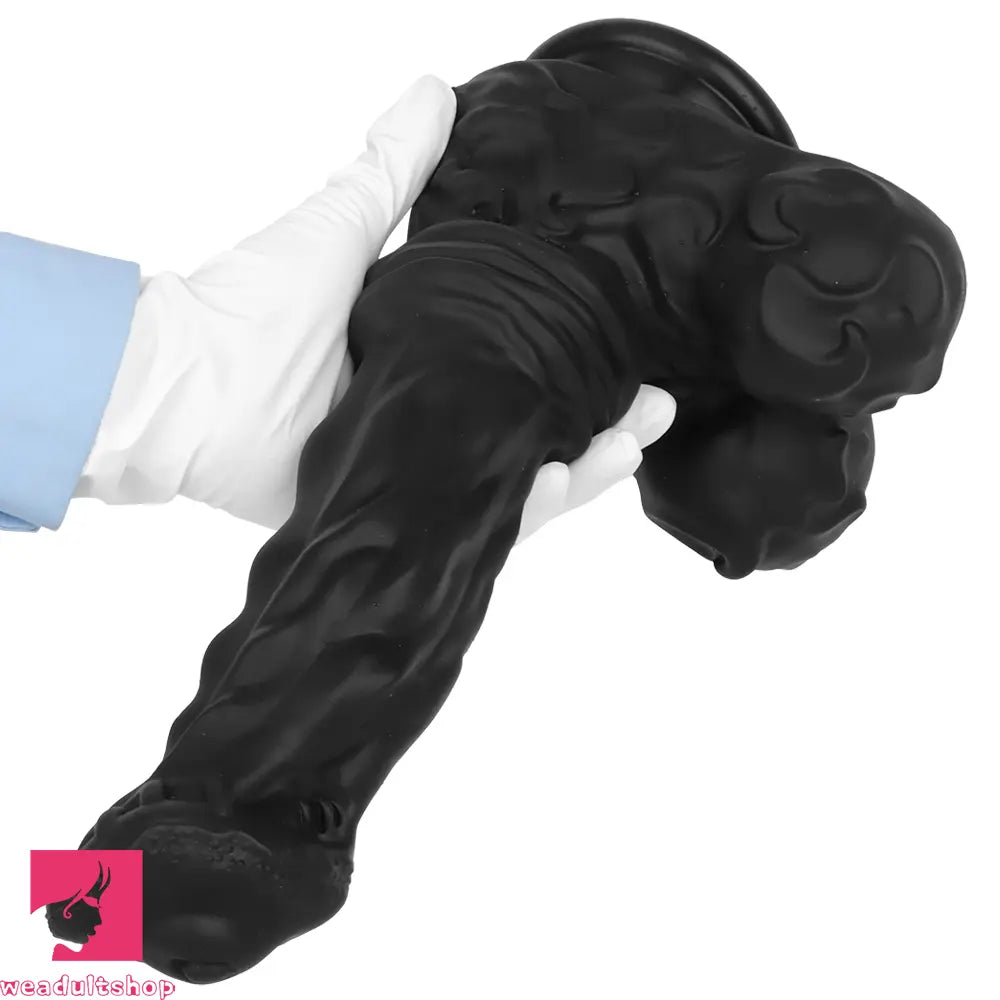 10.62in 13.18in New Black Horse Dildo Soft Thick Silicone Dildo Cock