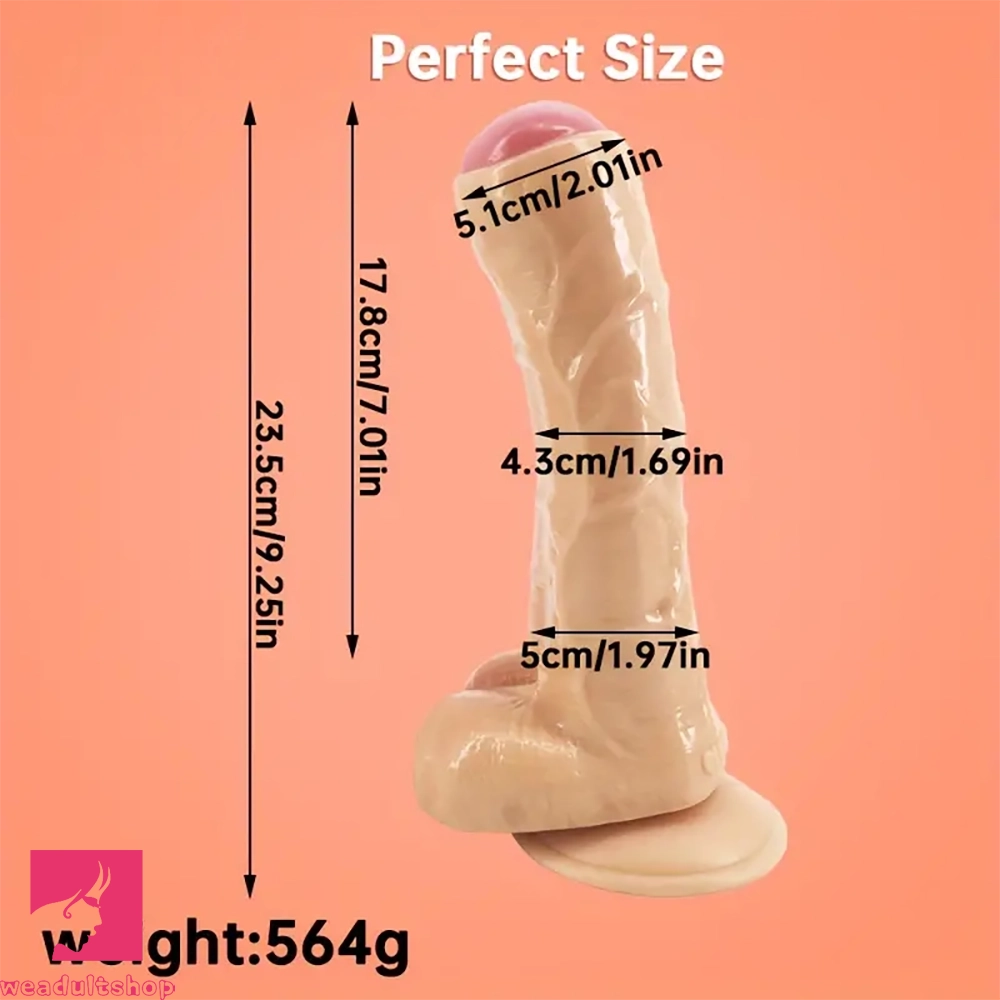 9.25in Foreskin Uncut Realistic Dildo For Vaginal Massage Orgasm Sex