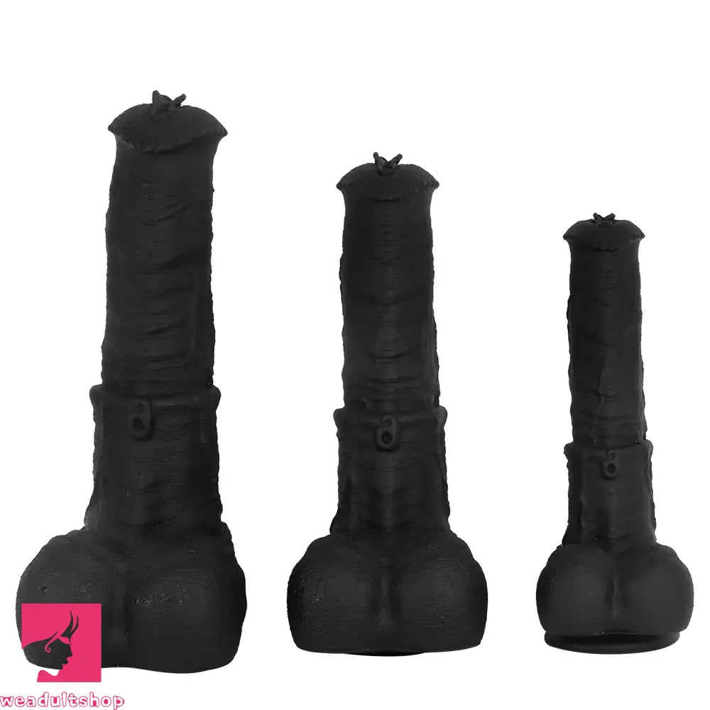11.41in 13.18in 14.56in Big Long Black Silicone Thick Dildo Indoor Cock Toy