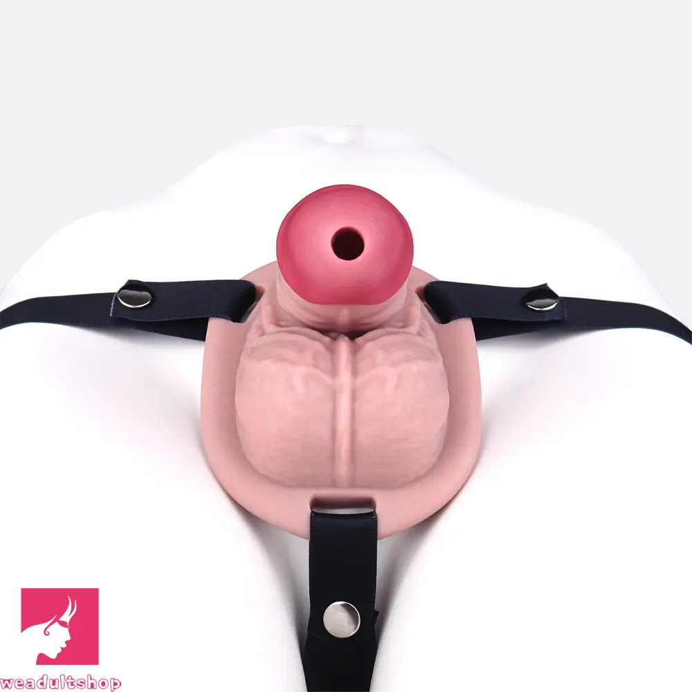 4.33in Real Hollow Chastity Cage Dildo Female Couples Anal Insertor