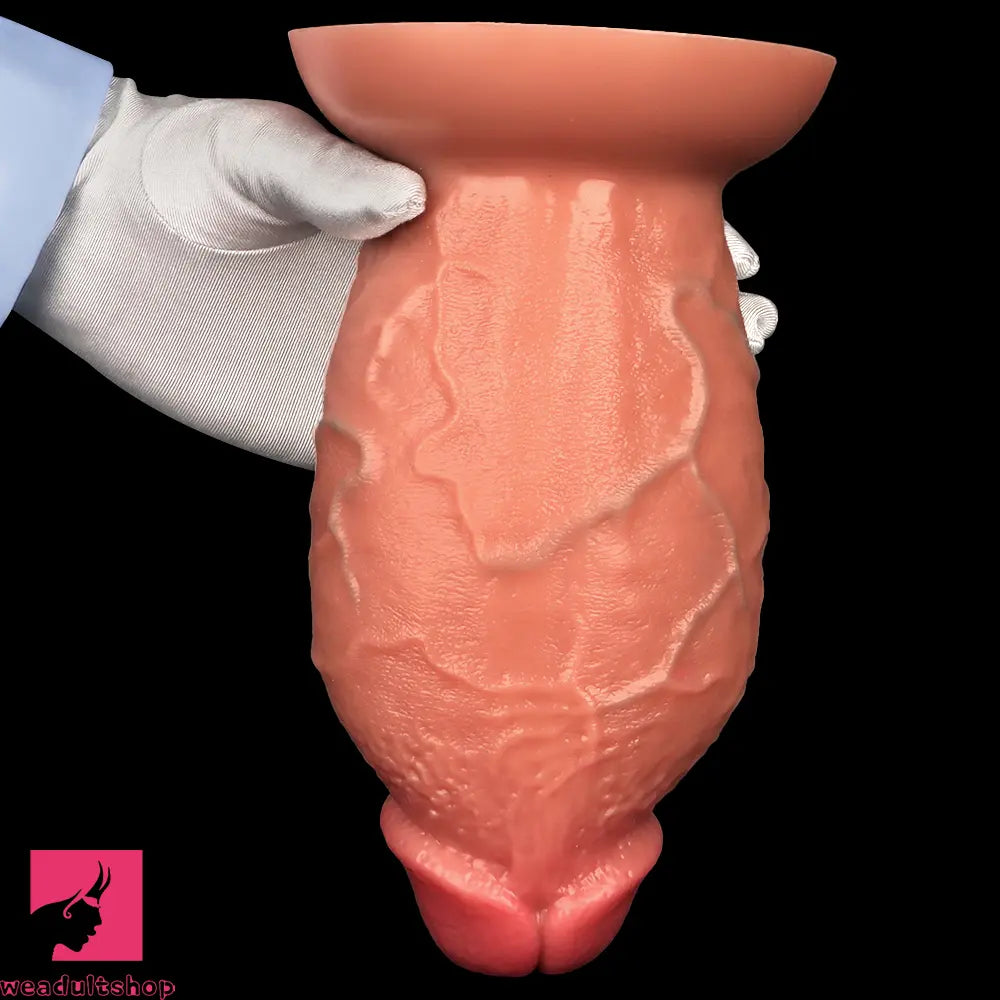 8.85in Liquid Silicone Dual Hardness Super Large Thick Cock Flexible Dildo