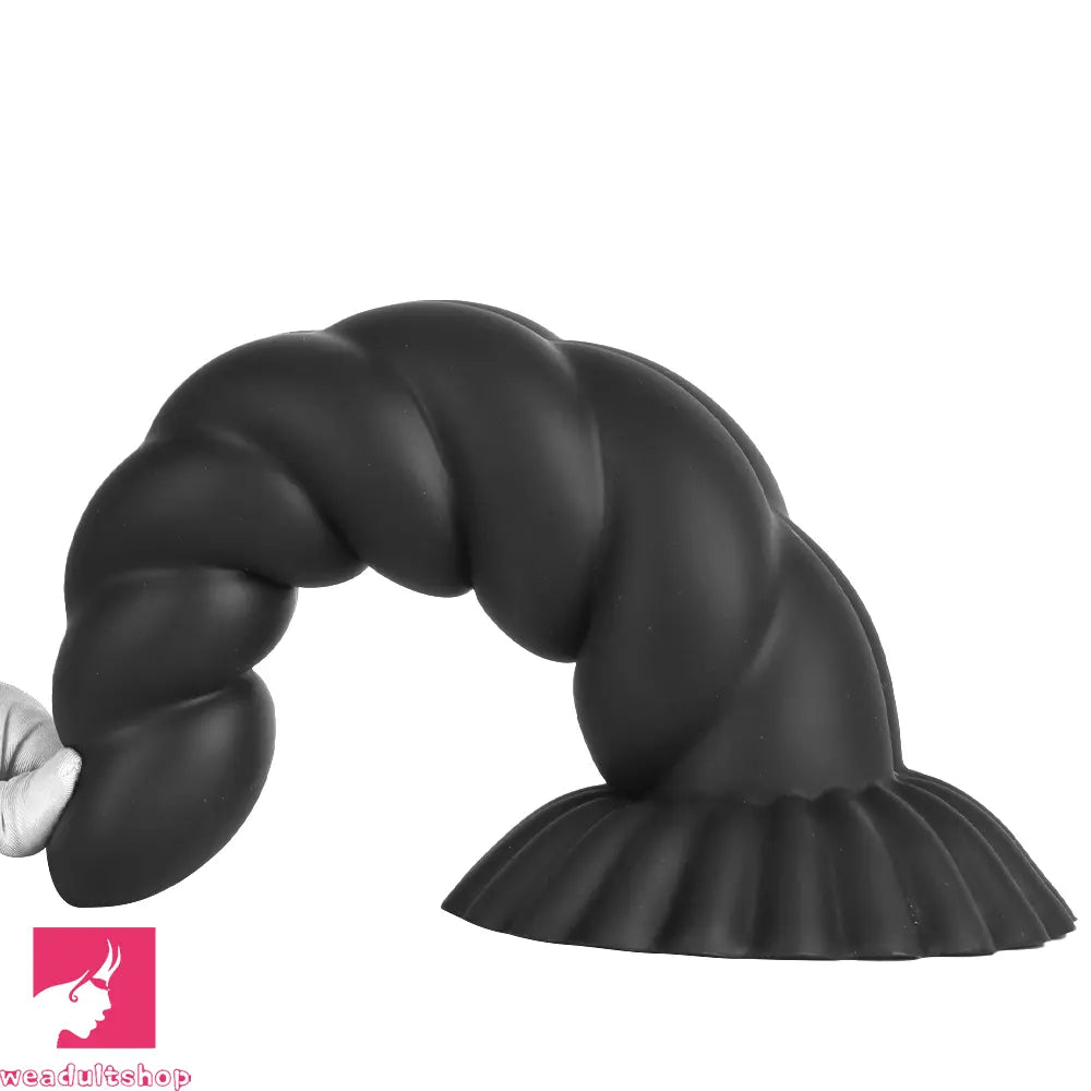14.76in Silicone Black Extra Large Thick Anal Plug Dildo For Masturbation