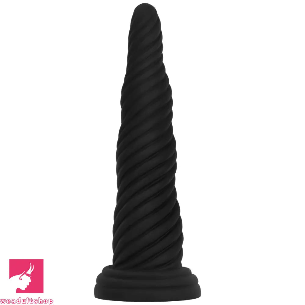 8.26in 10.43in 12in Silicone Thread Black Big Soft Dildo Anal Masturbator