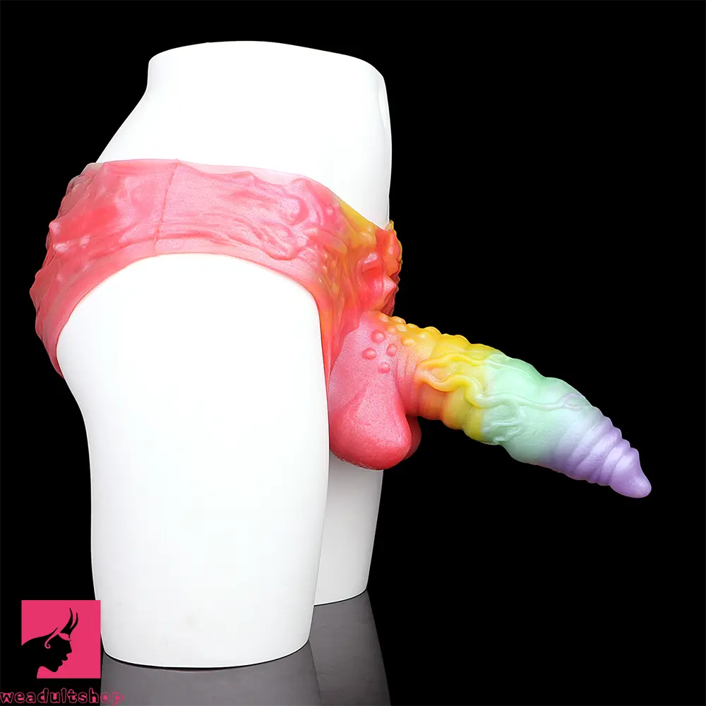 9.92in Sheath Strap on Dildo Silicone Monster Creature Cock Big Cock Dildo