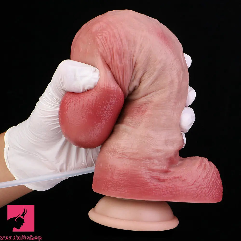 8.66in Veins Big Lifelike Silicone Double Layer Realistic Cumming Dildo